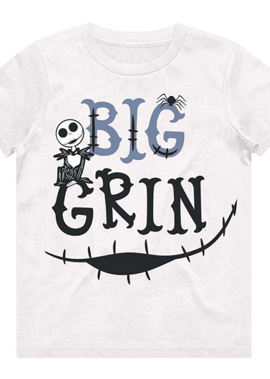 Disney White Kids Big Grin Cotton T-Shirt (3-12yrs)