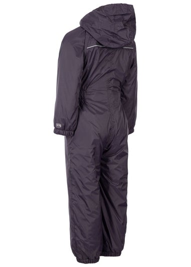 Trespass Baby Dark Grey Button Rain Suit (1-2yrs)