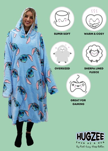 Disney Stitch Hooded Wearable Snuggle Fleece