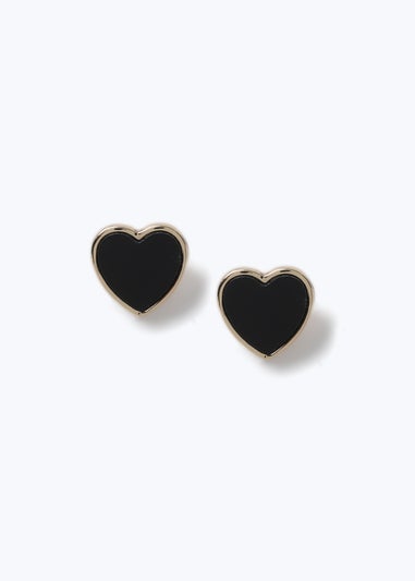 Muse Black Heart Earrings