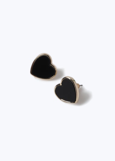 Muse Black Heart Earrings