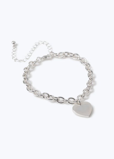 Muse Silver Chunky Chaim Heart Bracelet