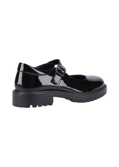 Hush Puppies Girls Black Aurora Patent Junior School Shoes (Younger 10-Older 2)