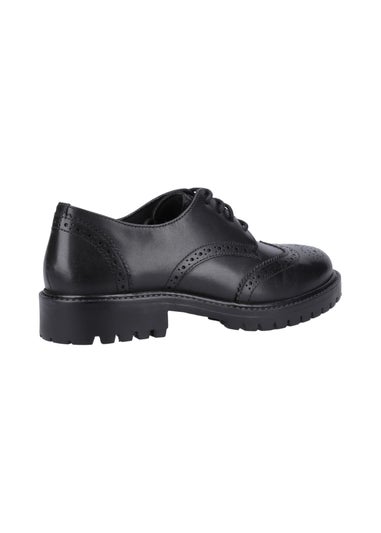 Hush Puppies Girls Black Athena Junior School Shoes (Younger 10-Older 2)