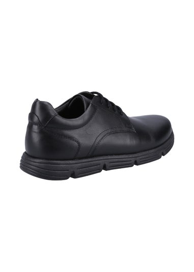 Hush Puppies Boys Black Adrian Jnr School Shoes (Younger 10-Older 2)