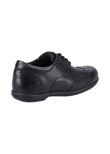 Hush Puppies Girls Black Bridget Snr School Shoes (Older 3-5)