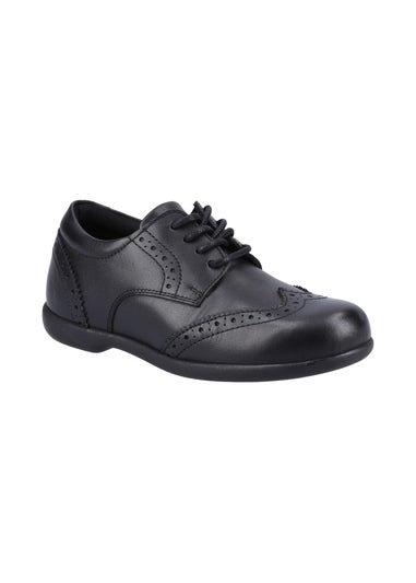 Hush Puppies Girls Black Bridget Snr School Shoes (Older 3-5)