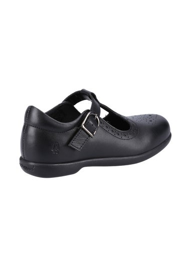 Hush Puppies Girls Black Britney Senior School Shoes (Older 3-5)