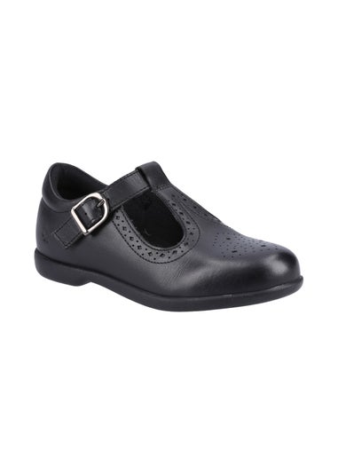 Hush Puppies Girls Black Britney Senior School Shoes (Older 3-5)