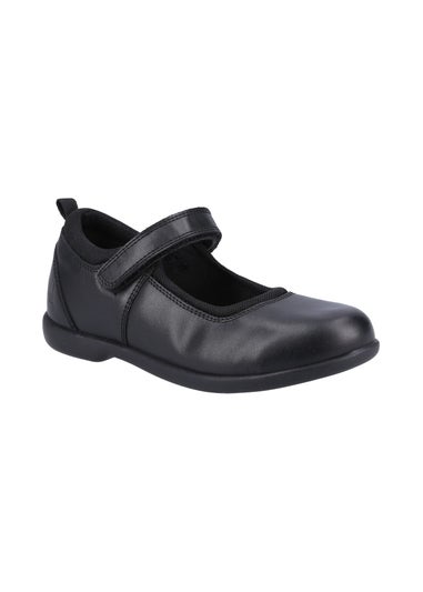 Hush Puppies Girls Black Bianca Jnr School Shoes (Younger 10- Older 2)