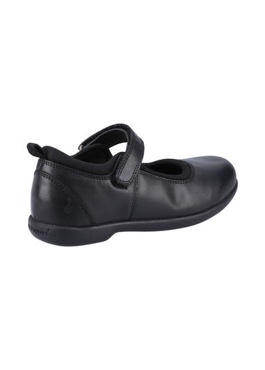 Hush Puppies Girls Black Bianca Jnr School Shoes (Younger 10- Older 2)