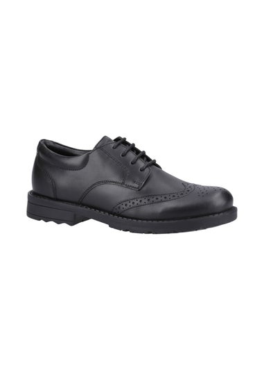 Hush Puppies Boys Black Brian Junior School Shoes (Younger 10-Older 2)