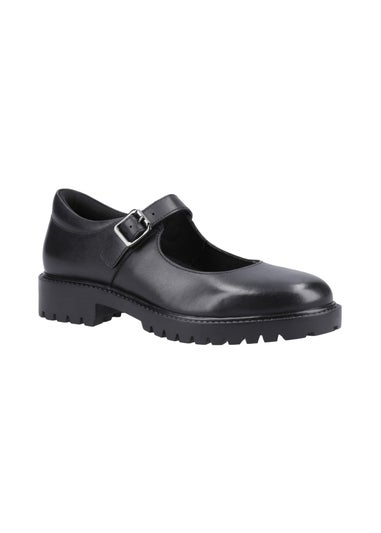 Hush Puppies Girls Black Aurora Senior School Shoes (Older 3-5)