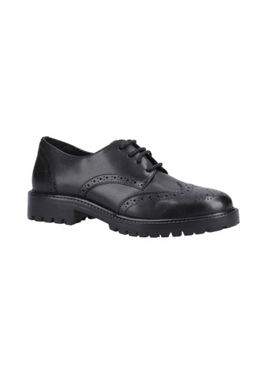 Hush Puppies Girls Black Athena Senior School Shoes (Older 3-5)