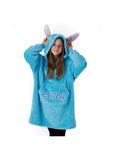 Disney Stitch Girls Blue Hoodie Blanket