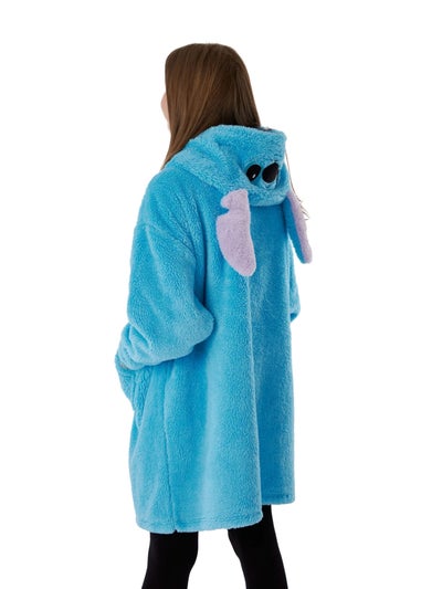 Disney Stitch Girls Blue Hoodie Blanket