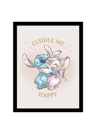 Disney Stitch Cuddle Me Framed Poster (45cm x 35cm)