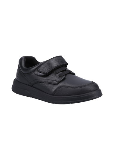 Hush Puppies Boys Black Rowan Jnr School Shoes (Younger 10 - Older 2)