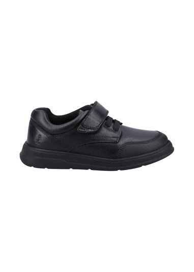 Hush Puppies Boys Black Rowan Jnr School Shoes (Younger 10 - Older 2)