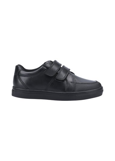 Hush Puppies Boys Black Santos Junior School Shoes (Younger 10-Older 2)