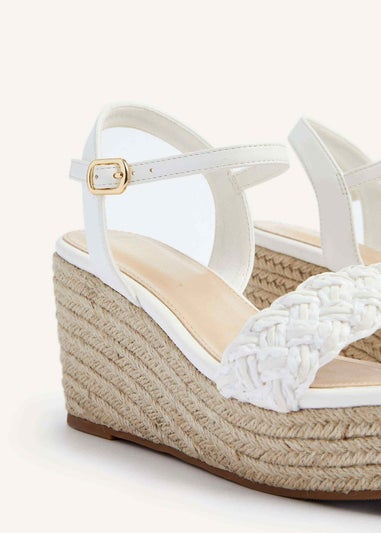 Linzi Eden What Faux Leather Plaited Espadrille Inspired Wedge