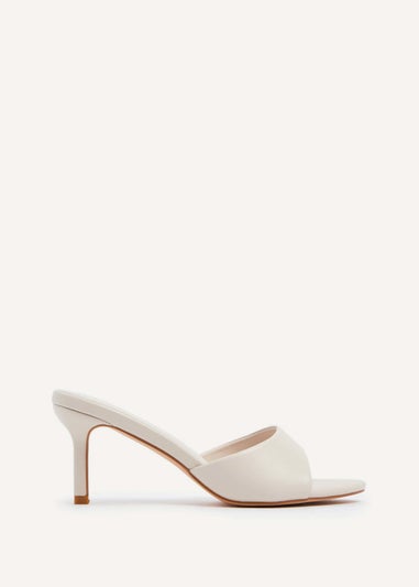 Linzi Tassie Ivory Faux Leather Classic Rounded Mule