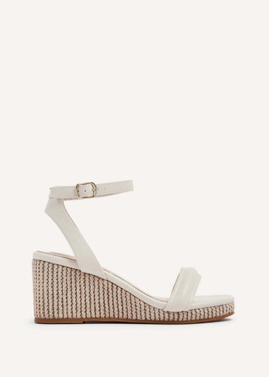 Linzi Chelsea Nude Faux Leather Rope Wedge