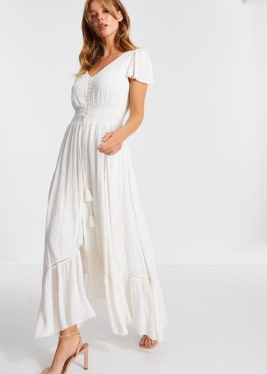 Quiz White Lace Maxi Dress