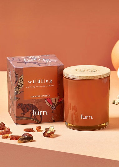 furn.Wildlings Amber, Cinnamon + Mandarin Scented Glass Candle