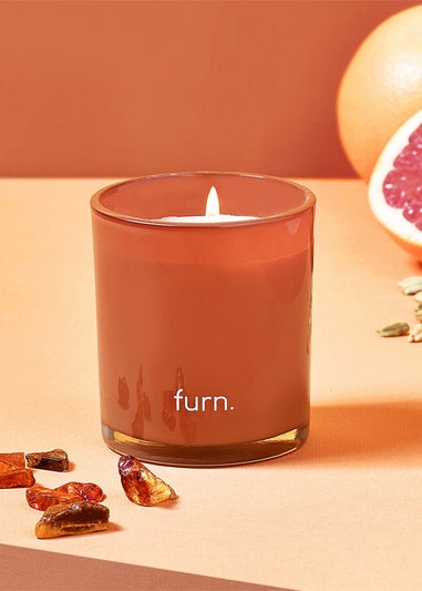 furn.Wildlings Amber, Cinnamon + Mandarin Scented Glass Candle (8.5 x 10 x 8.5cm)