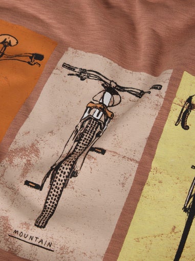 T-Shirt mit Fahrradprint