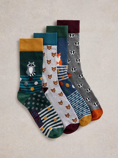 4er Pack Socken Wald