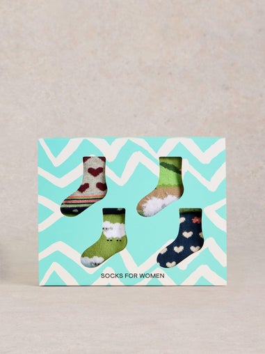 4er-Pack Socken mit Schafmotiven