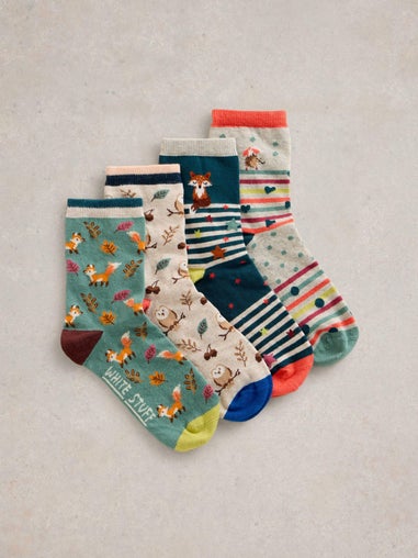 4-er Pack Socken Waldtiere