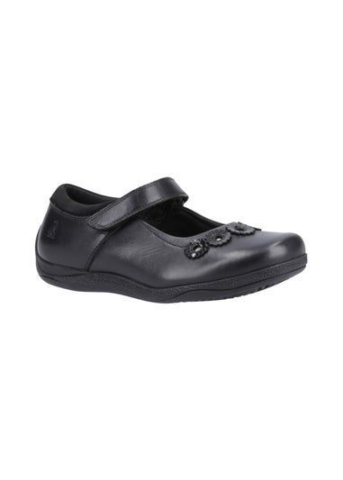 Hush Puppies Girls Black Christina Junior School Shoes (Younger 10-Older 2)