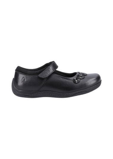 Hush Puppies Girls Black Christina Senior School Shoes (Older 3-5)