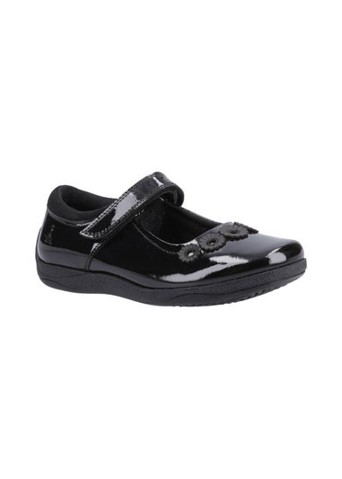 Hush Puppies Girls Black Christina Patent Junior School Shoes (Younger 10-Older 5)