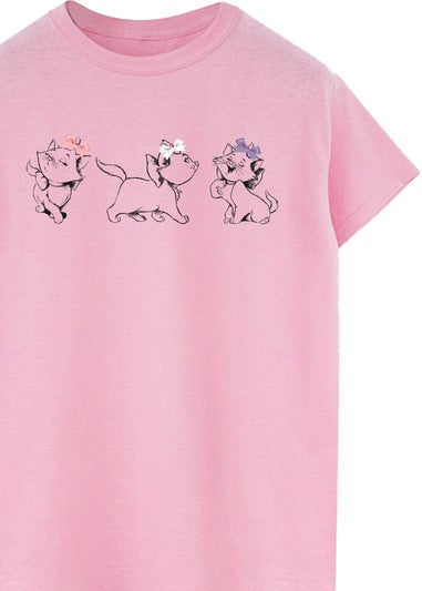 Disney Pink  The Aristocats Marie Bows Boyfriend Fit T-Shirt