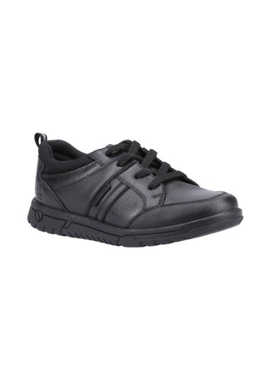 Hush Puppies Boys Black Steven Senior School Shoes (Older 3-6)