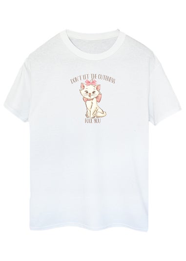 Disney White  The Aristocats Marie Cuteness Boyfriend Fit T-Shirt