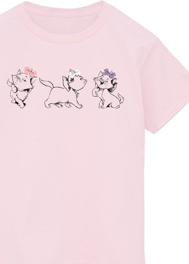 Disney Kids Pink The Aristocats Marie Bows T-Shirt (3-13 Years)