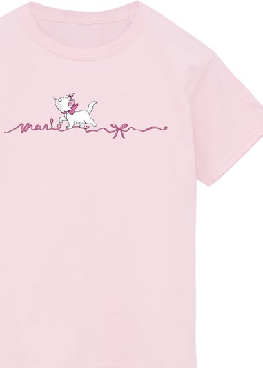 Disney Kids Pink The Aristocats Marie Ribbon T-Shirt (3-13 Years)