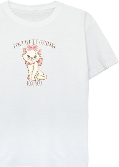 Disney Kids White The Aristocats Marie Cuteness T-Shirt (3-13 Years)