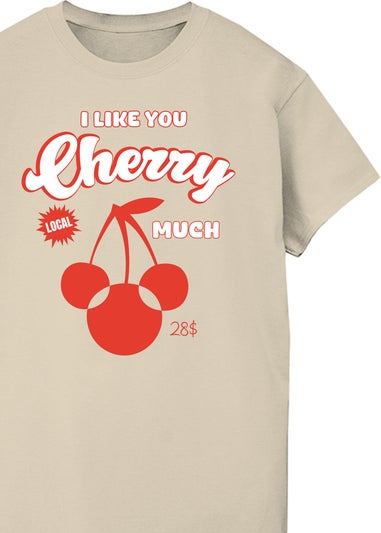 Disney Sand Minnie Mouse Cherry Much Boyfriend Fit T-Shirt