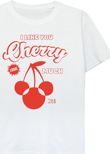 Disney Kids White Minnie Mouse Cherry Much T-Shirt (3-13 Years)