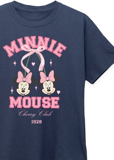 Disney Kids Navy Minnie Mouse Cherry Club T-Shirt (3-13 Years)