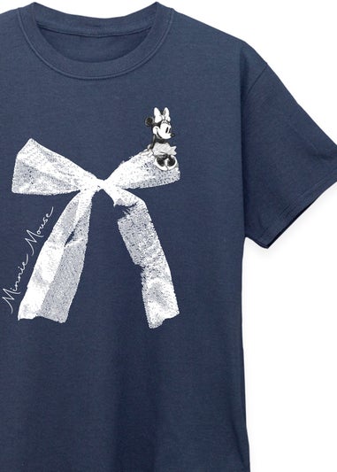 Disney Kids Navy Minnie Mouse Bow T-Shirt (3-13 Years)