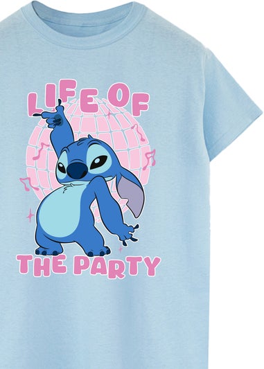 Disney Blue Stitch Life Of The Party Boyfriend Fit T-Shirt