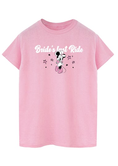 Disney Pink Minnie Mouse Bride's Last Ride Boyfriend Fit T-Shirt