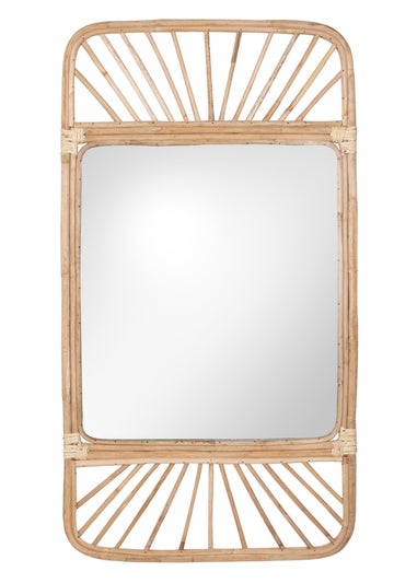 Ouko Rattan Rectangular Weave Wall Mirror (56 x 101 x 2cm)